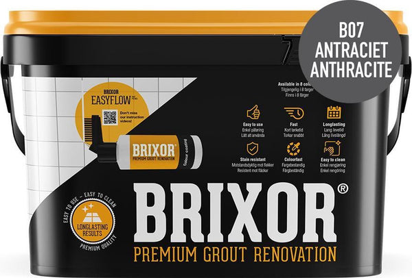 Brixor Voegrenovatie Set premium B-07 Antraciet 1,3 kg