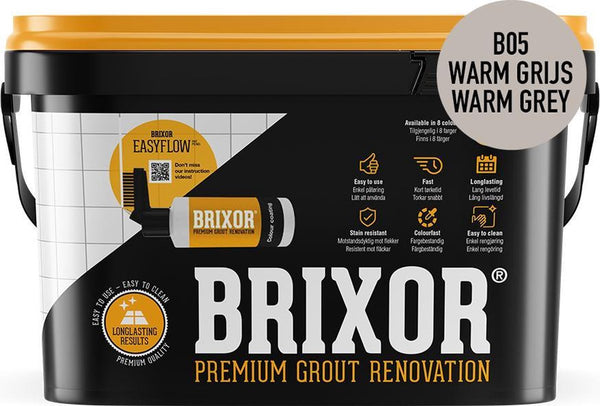 Brixor Voegrenovatie Set premium B-05 Warmgrijs 1,3 kg