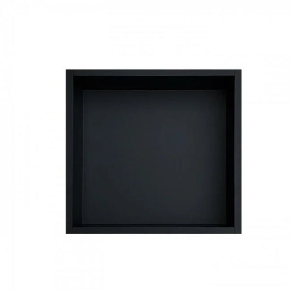 Inbouwnis 30 x 30 x 7 cm RVS mat zwart - Inbouwnissen