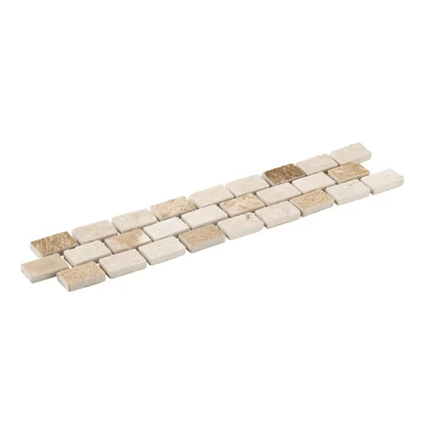 Listello Brick travertin Keramiek 5 x 23,5 cm nude -