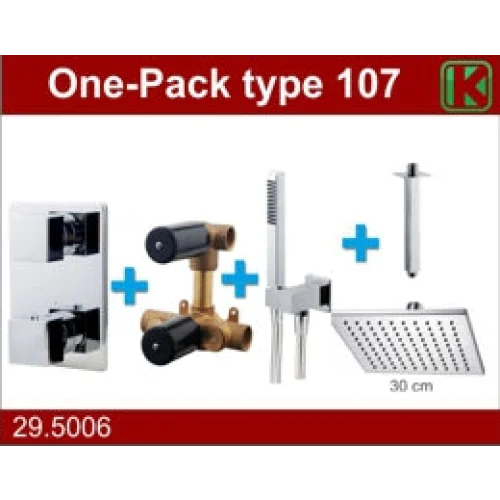 one-pack inbouwthermostaatset type 107 CHR (30cm) -