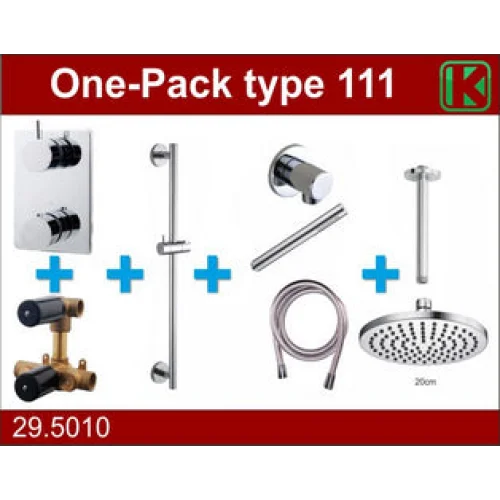 one-pack inbouwthermostaatset type 111 CHR (20cm) -