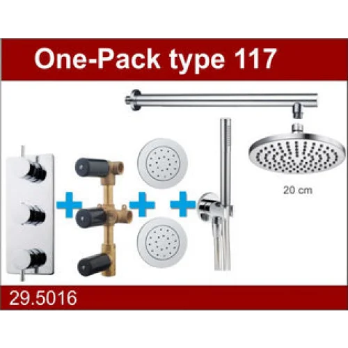 one-pack inbouwthermostaatset type 117 CHR - Douchesets