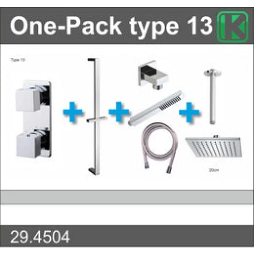 one-pack inbouwthermostaatset type 13 (20cm) - Douchesets