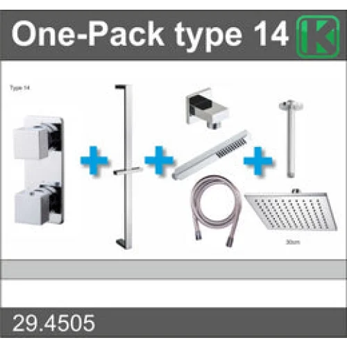 one-pack inbouwthermostaatset type 14 (30cm) - Douchesets