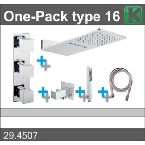 one-pack inbouwthermostaatset type 16 (24x55) - Douchesets