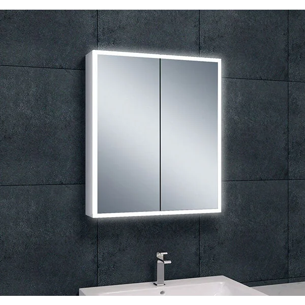 Quatro spiegelkast +verlichting 60x70x13 - Spiegelkasten