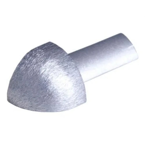 Tegelstrip 3w-hoekje aluminium rond zilver 8mm 4 stuks -