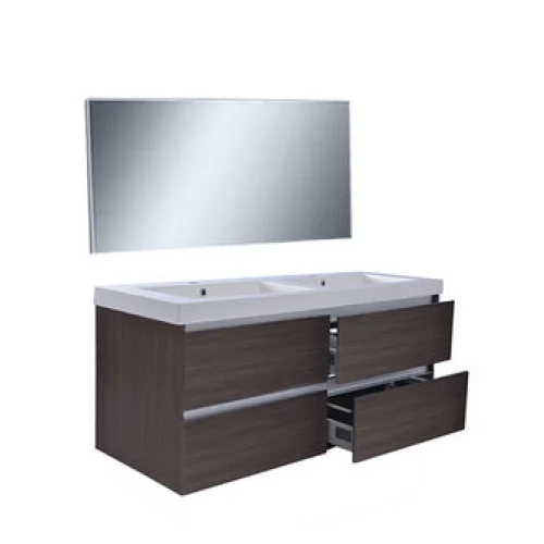 Vision meubelset (incl. spiegel) 120 cm houtnerf grijs -