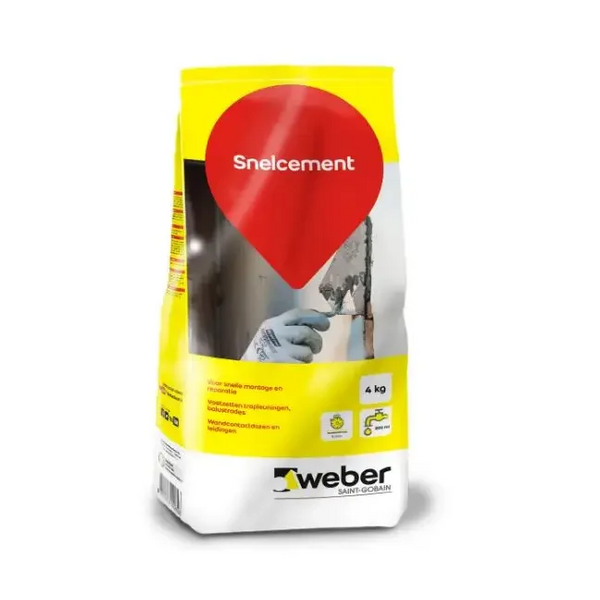 Weber Snelcement Reparatiemortel 4 kg - Reparatiemiddelen