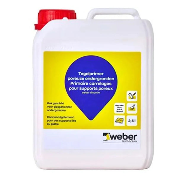 Weber Tegel Primer voor Poreuze ondergronden 2,5 L - Primer