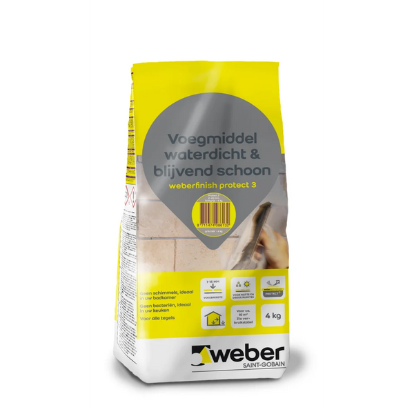 Weber Voegmiddel Lichtgrijs Finish protect 4 kg - Voegmiddel