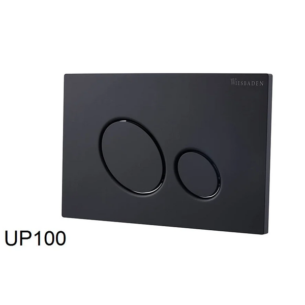 Wiesbaden X10 drukplaat voor inbouwreservoir mat zwart -