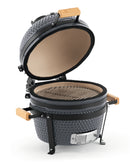 Landmann Kamado 16 inch Grijs - Keramische Houtskool BBQ - MLS Pizzasteen - Ø35,5 cm