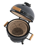 Landmann Kamado 16 inch Grijs - Keramische Houtskool BBQ - MLS Pizzasteen - Ø35,5 cm