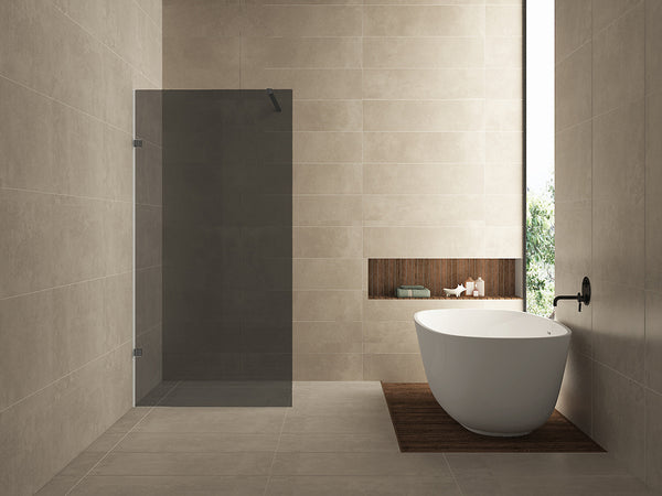 Less inloopdouche 1200 x 2000 x 8 mm nano rookglas glas/gunmetal