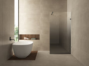 Less inloopdouche rechts 900 x 2000 x 8 mm nano spiegelrook- naar helder glas/gunmetal