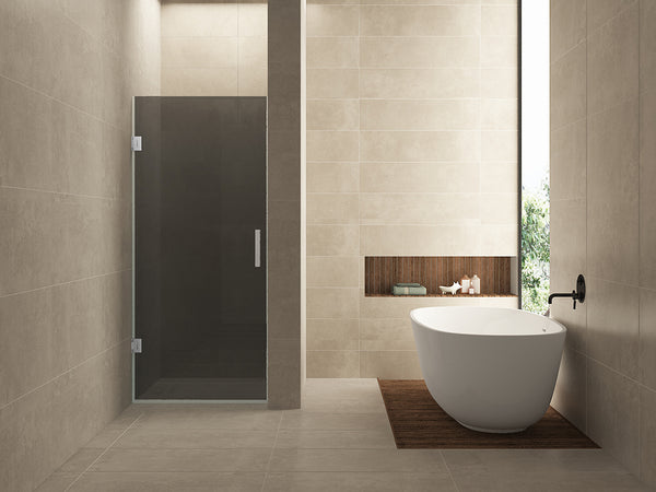 Less nisdeur 800 x 2000 x 8 mm nano rookglas/chroom