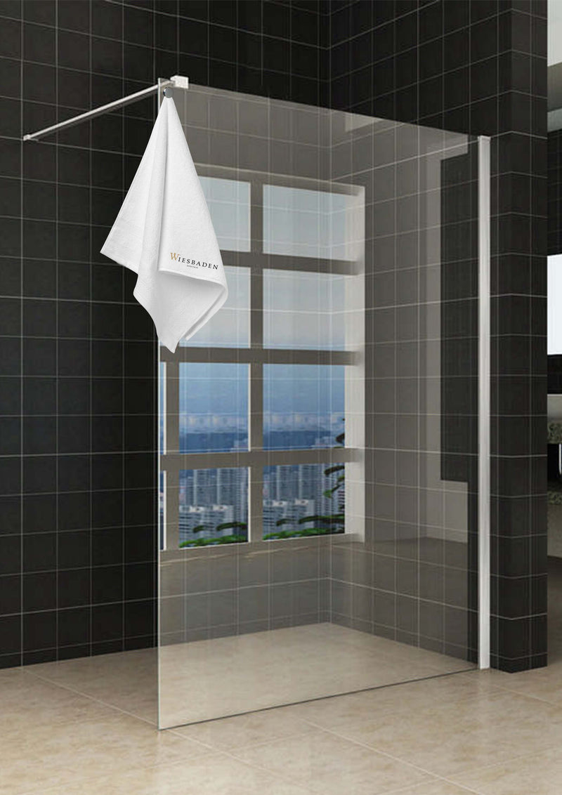 Douche à l'italienne Sita avec porte-serviettes 120x200 cm chrome/verre clair 8 mm avec revêtement Nano