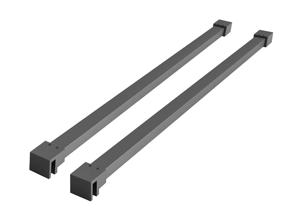 Slim set stabilisatiestangen 120 cm voor vrijstaande inloopdouches gunmetal