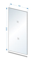 Slim glasplaat 800 x 2000 x 8 mm nano helder glas