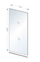 Slim glasplaat 1050 x 2000 x 8 mm nano helder glas