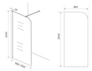 Curvea inloopdouche 1000 x 2000 x 8 mm nano rookglas