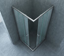 Eco hoekinstap cabine met 2 schuifdeuren 900 x 900 x 1900 x 5 mm nano helder glas/chroom