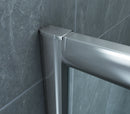 Eco hoekinstap cabine met 2 schuifdeuren 1000 x 1000 x 1900 x 5 mm nano helder glas/chroom