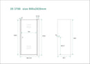 Between nisdeur 900 x 2000 x 8 mm nano rookglas/chroom
