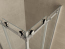 Entra hoekinstap cabine met 2 schuifdeuren 900 x 900 x 2000 x 8 mm nano helder glas/chroom
