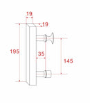 Door handle type 7 14.5 cm chrome