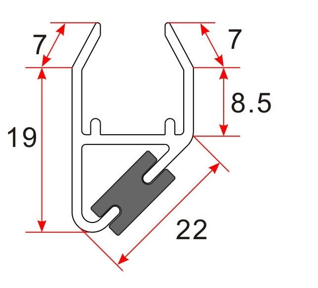 Set magneetstrip modulair 8-10 mm