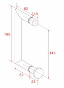 Poignée de porte type 4 16,5 cm chromée