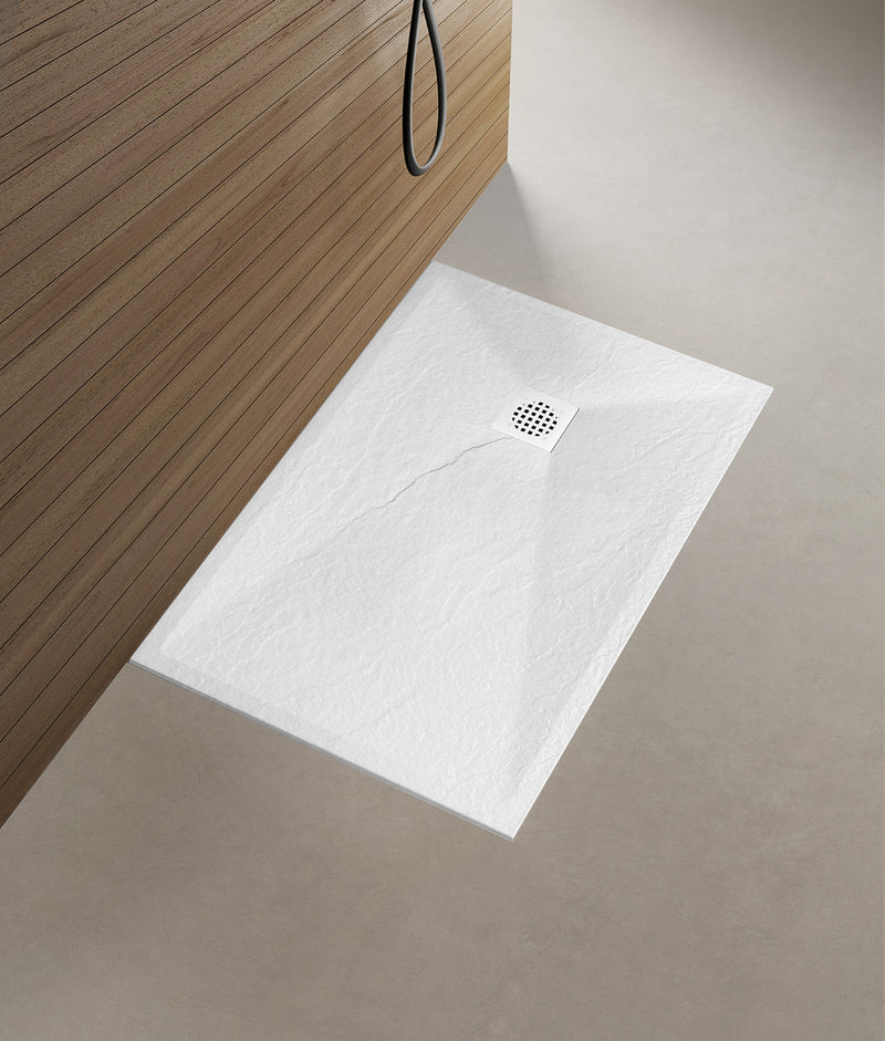 Stonea douchebak antislip composiet 800x1200x30 mm inkortbaar mat wit