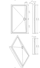 Front panel with legs for shower tray 160 x 90 x 4 cm gloss white