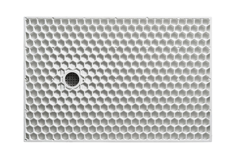 Stonea douchebak antislip composiet 900x1200x30 mm inkortbaar mat wit