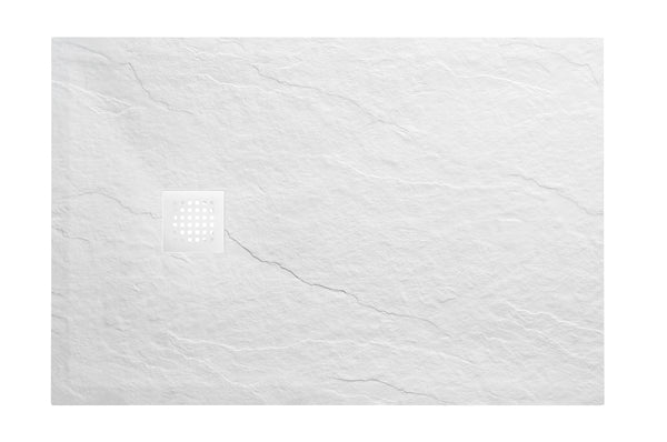 Stonea douchebak antislip composiet 900x1400x30 mm inkortbaar mat wit