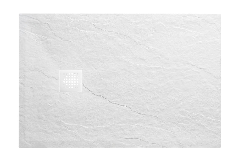 Stonea douchebak antislip composiet 900x1400x30 mm inkortbaar mat wit