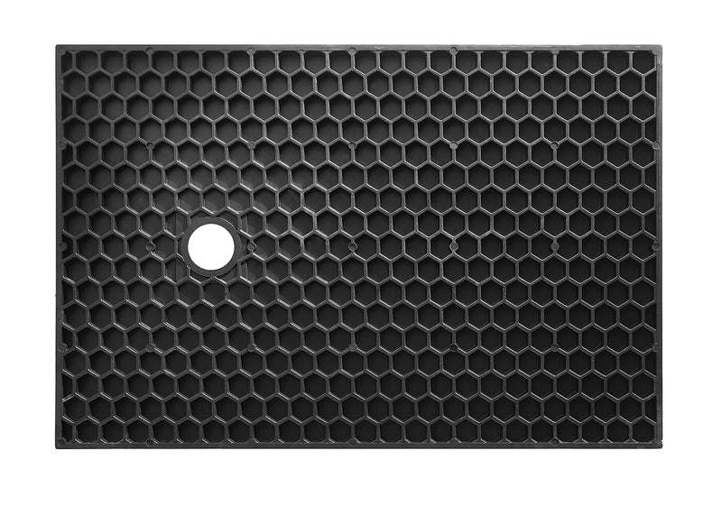 Stonea douchebak antislip composiet 800x900x30 mm inkortbaar mat zwart