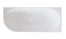 Rivi hoekbad rechts 170 x 80 cm acryl mat wit met waste mat wit