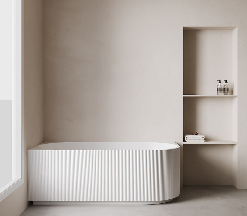 Rivi hoekbad links 170 x 80 cm acryl glans wit met waste glans wit