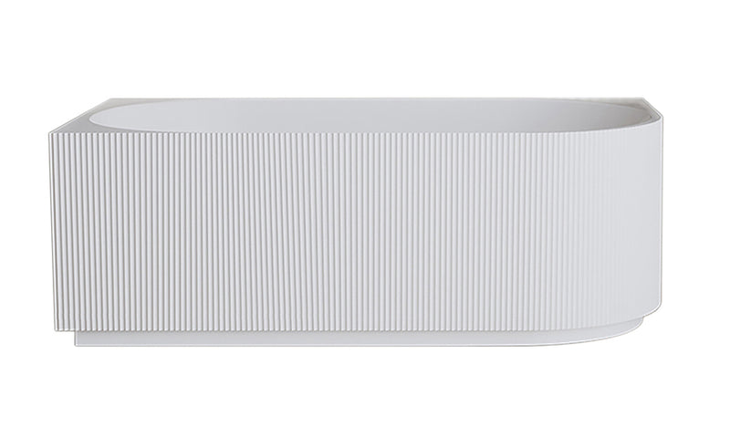 Rivi hoekbad links 170 x 80 cm acryl glans wit met waste glans wit