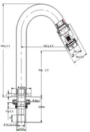 Robinet de fontaine Caral Victoria 1/2'' en acier brossé PVD