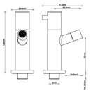 Amador fountain tap with wall mounting Kiwa 1/2'' brushed copper