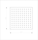 304 square shower head 20 cm brushed stainless steel