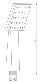 304 hand shower square 1 position brushed stainless steel