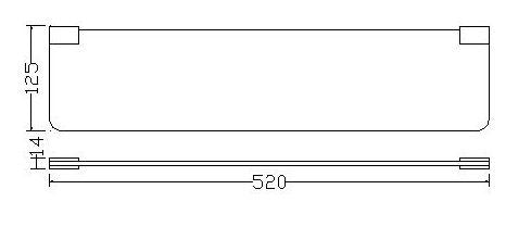 Eris glass shelf chrome