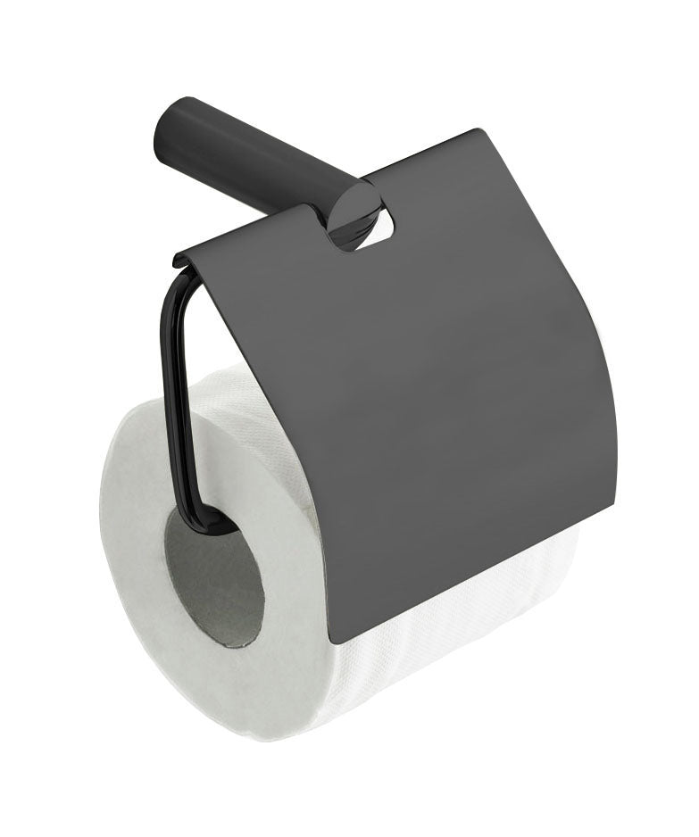 Ida toiletrolhouder met klep gunmetal