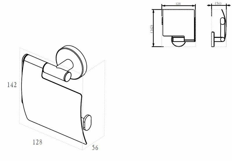 Porte-rouleau de papier toilette Alonzo avec valve cuivre bronze brossé